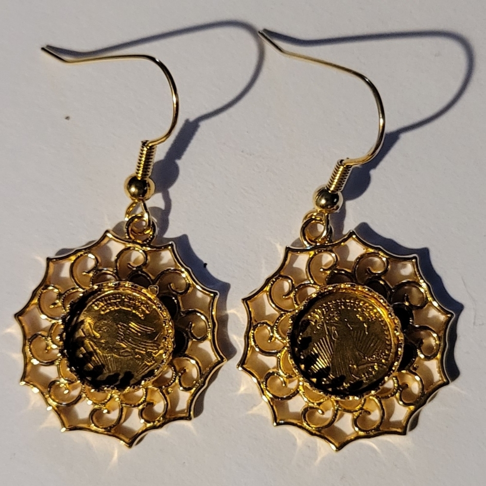 Drop Earrings 24K Gold Plated, Custom Design